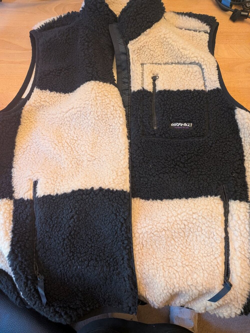 Gramicci checkered fleece vest